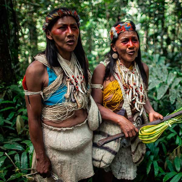two indigenous people in ecuador amazon travel packages